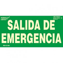 SEÑAL PVC 30X15 SALIDA DE...