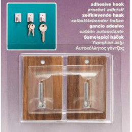 COLGADOR ADHESIVO MADERA 2...