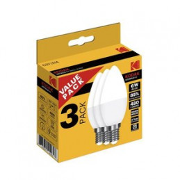 PACK 3 LAMPARAS LED VELA 6W